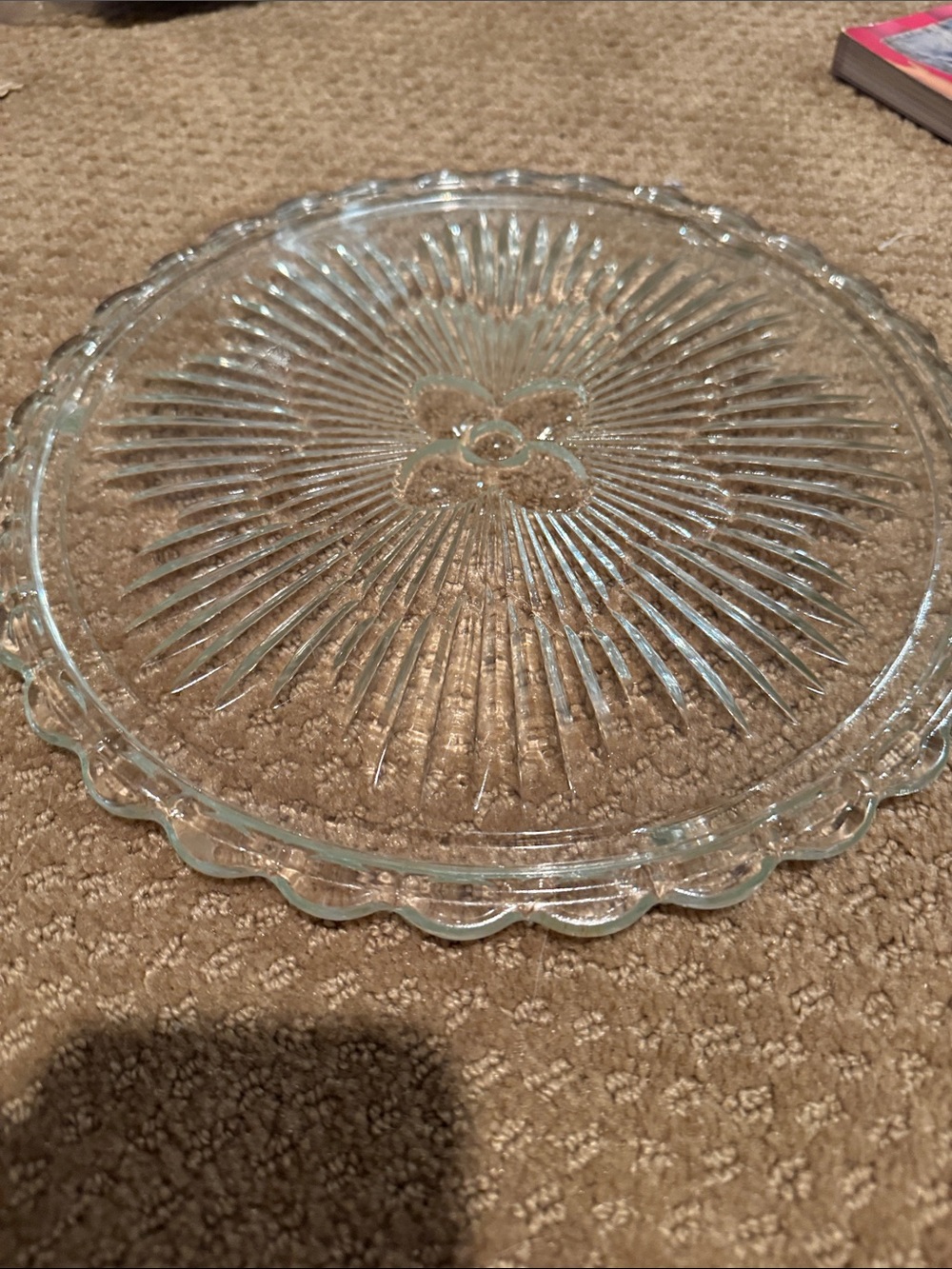 Indiana glass flower and sunburst patter